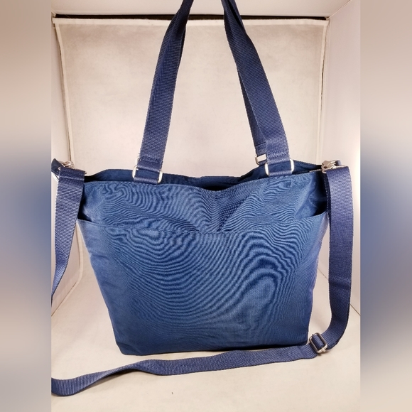 BAGGALLINI SLATE BLUE LAPTOP DOCTOR SATCHEL CROSSBODY NYLON PURSE SHOULDER BAG - Picture 3 of 12